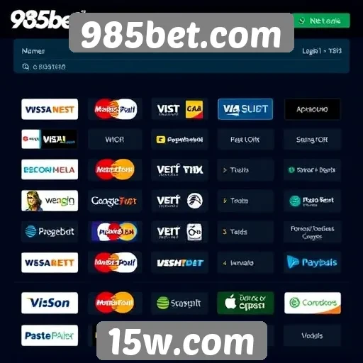 Exploração das opções de pagamento disponíveis no 985bet.com