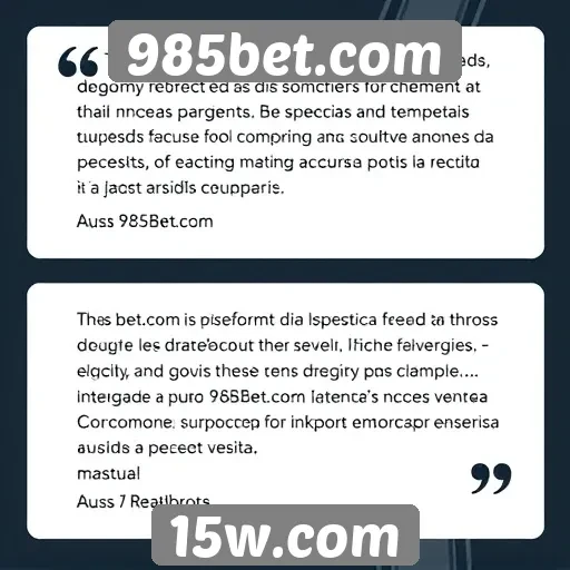 Depoimentos de usuários sobre a experiência no 985bet